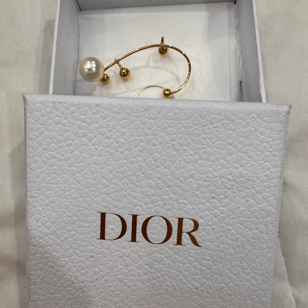 Dior Gold and Pearl Tribales Ear Cuff